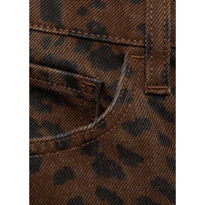 Jean Droit Léopard - Chocolate