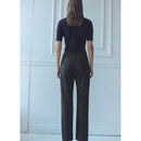 Leopard Straight Jeans - Chocolate