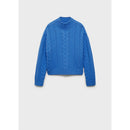Pull-Over Torsades Col Montant - Vibrant Blue