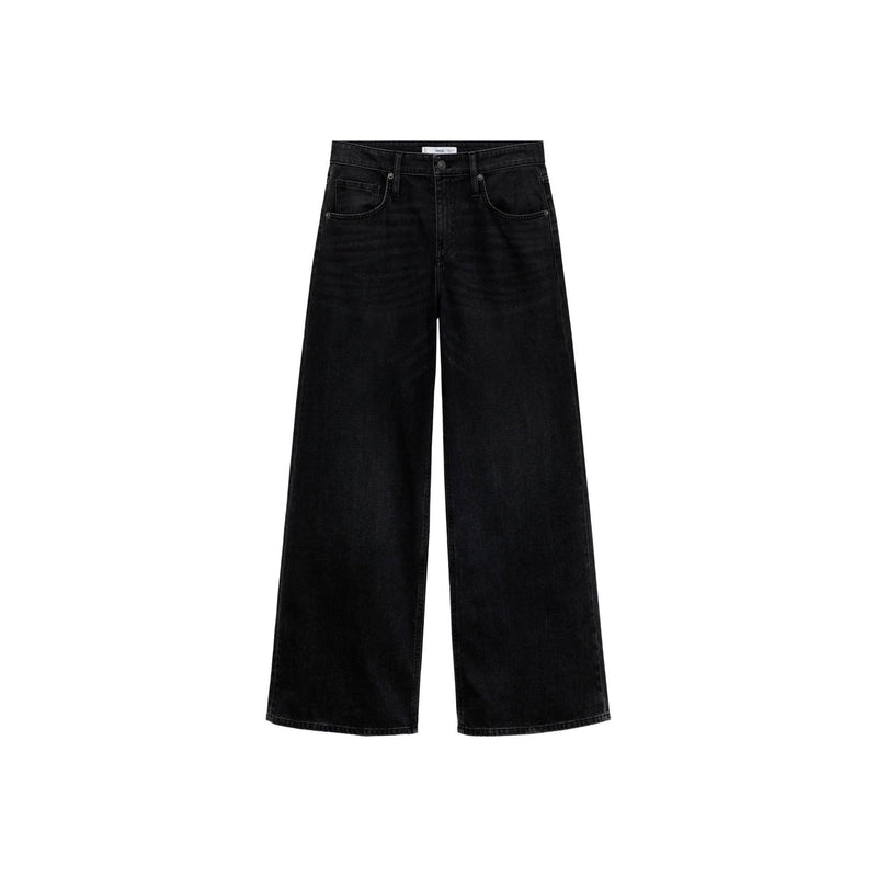 Jean Wideleg Taille Basse - Black Denim