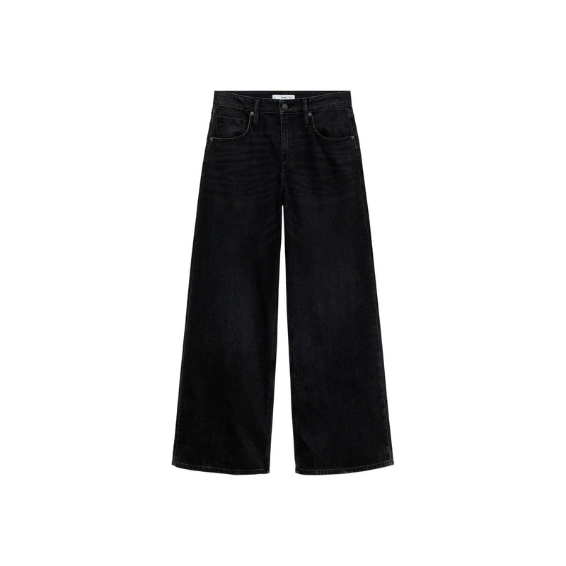 Jean Wideleg Taille Basse - Black Denim