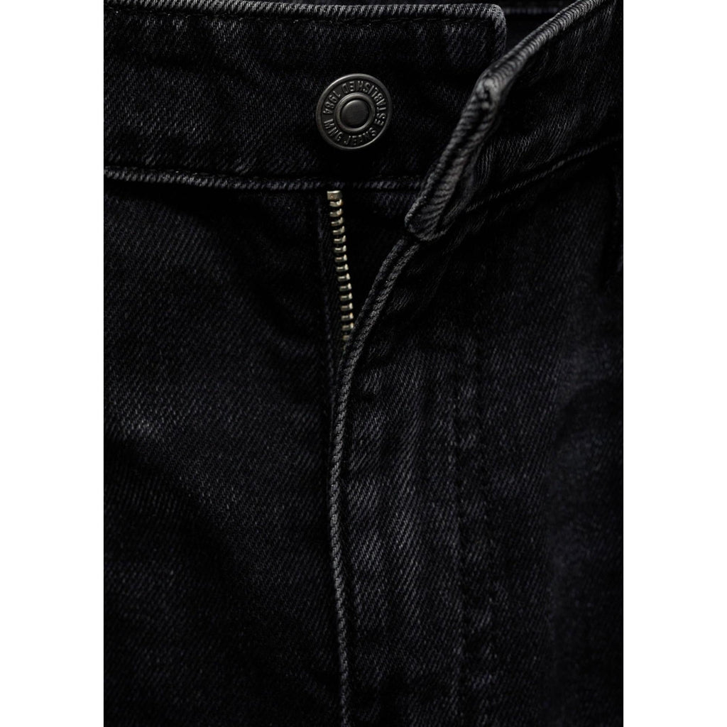 Jean Wideleg Taille Basse - Black Denim
