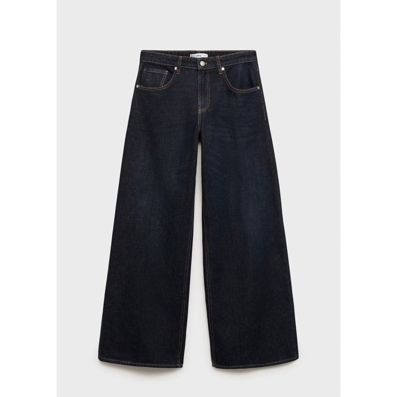 Rinse Wash Low Rise Wideleg Jeans - Open Blue