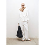 Oversized Double Breasted Suit Jacket - White