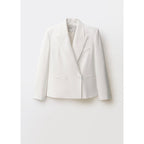 Oversized Double Breasted Suit Jacket - White