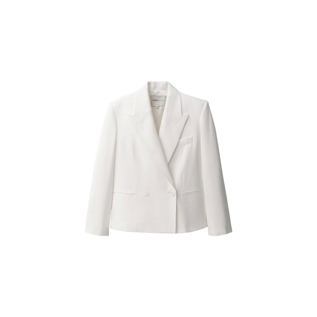 Oversized Double Breasted Suit Jacket - White
