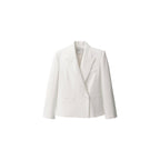 Oversized Double Breasted Suit Jacket - White