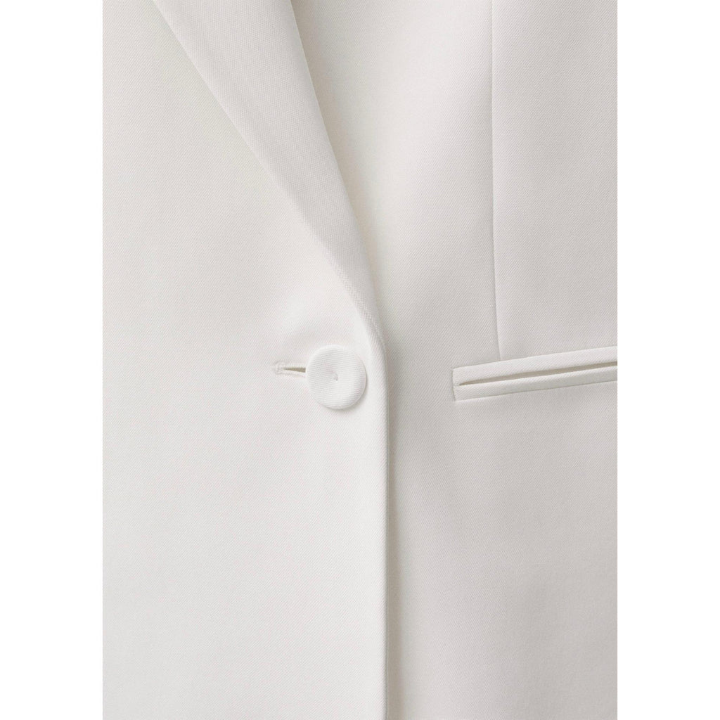 Oversized Double Breasted Suit Jacket - White