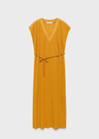 Robe Plissée Ceinture