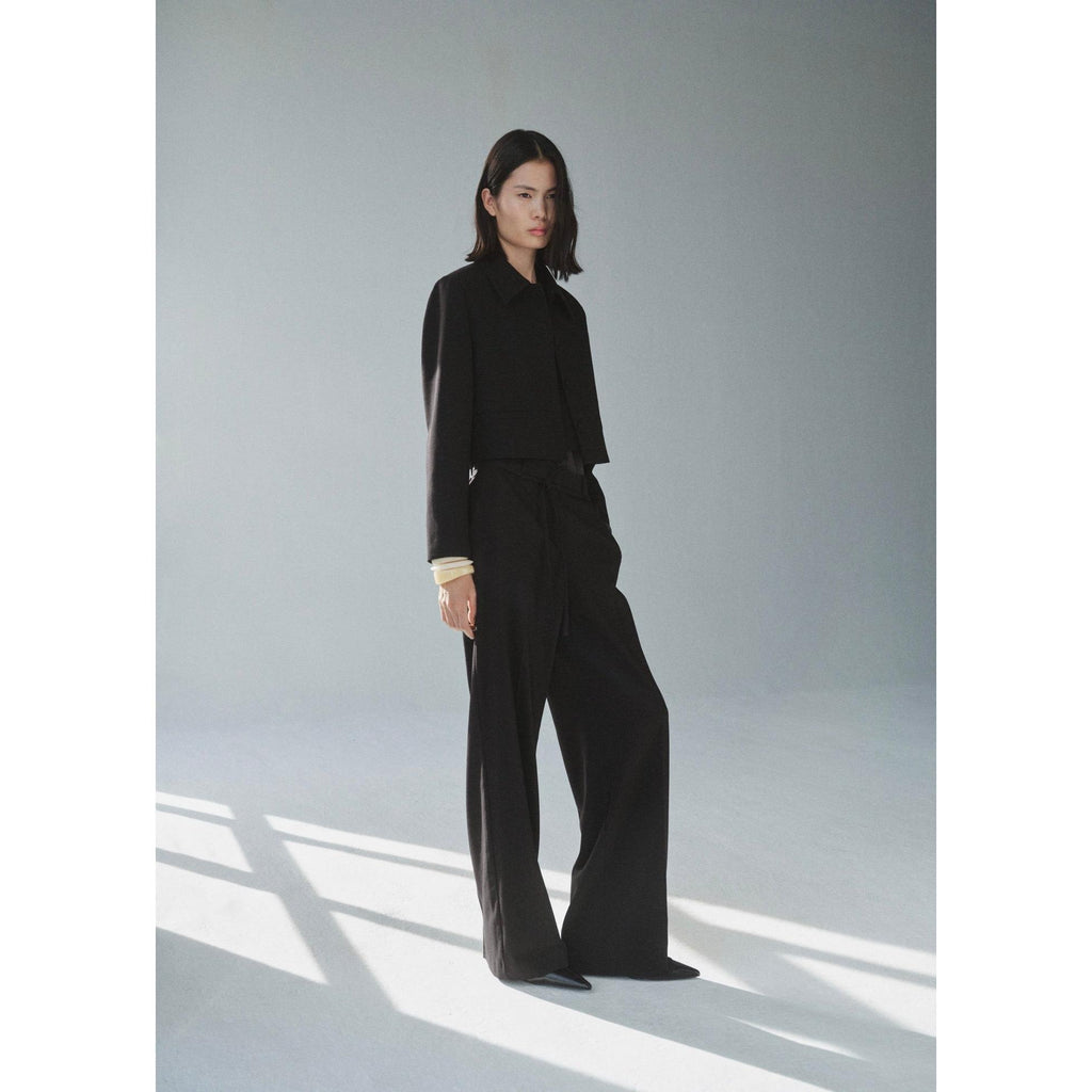 Straight Leg Suit Trousers Ns_x0001_Ud - Black