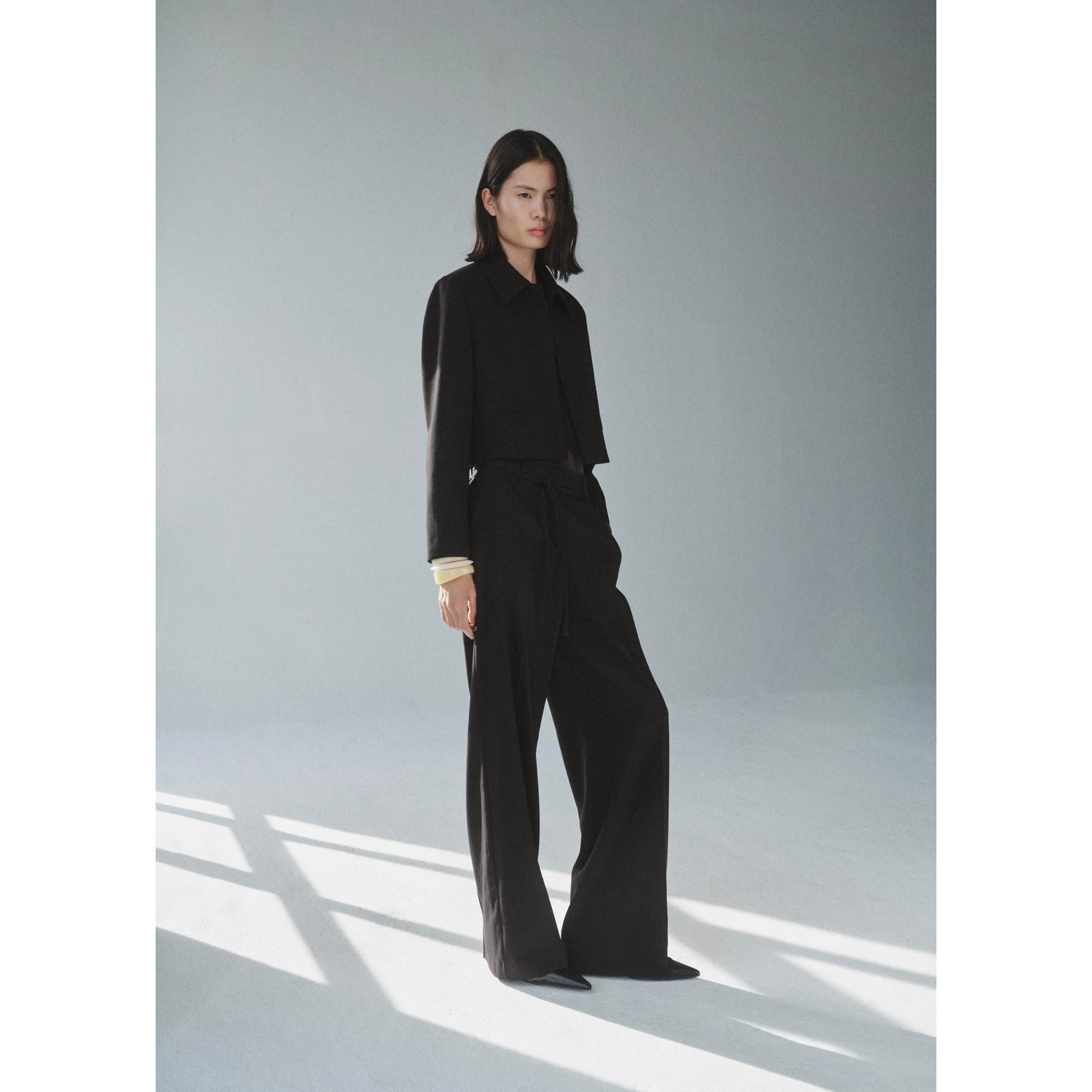Straight Leg Suit Trousers Ns_x0001_Ud - Black