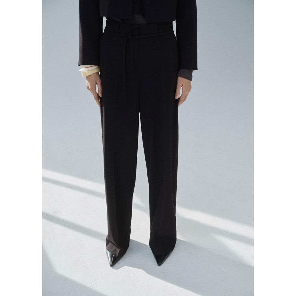 Straight Leg Suit Trousers Ns_x0001_Ud - Black