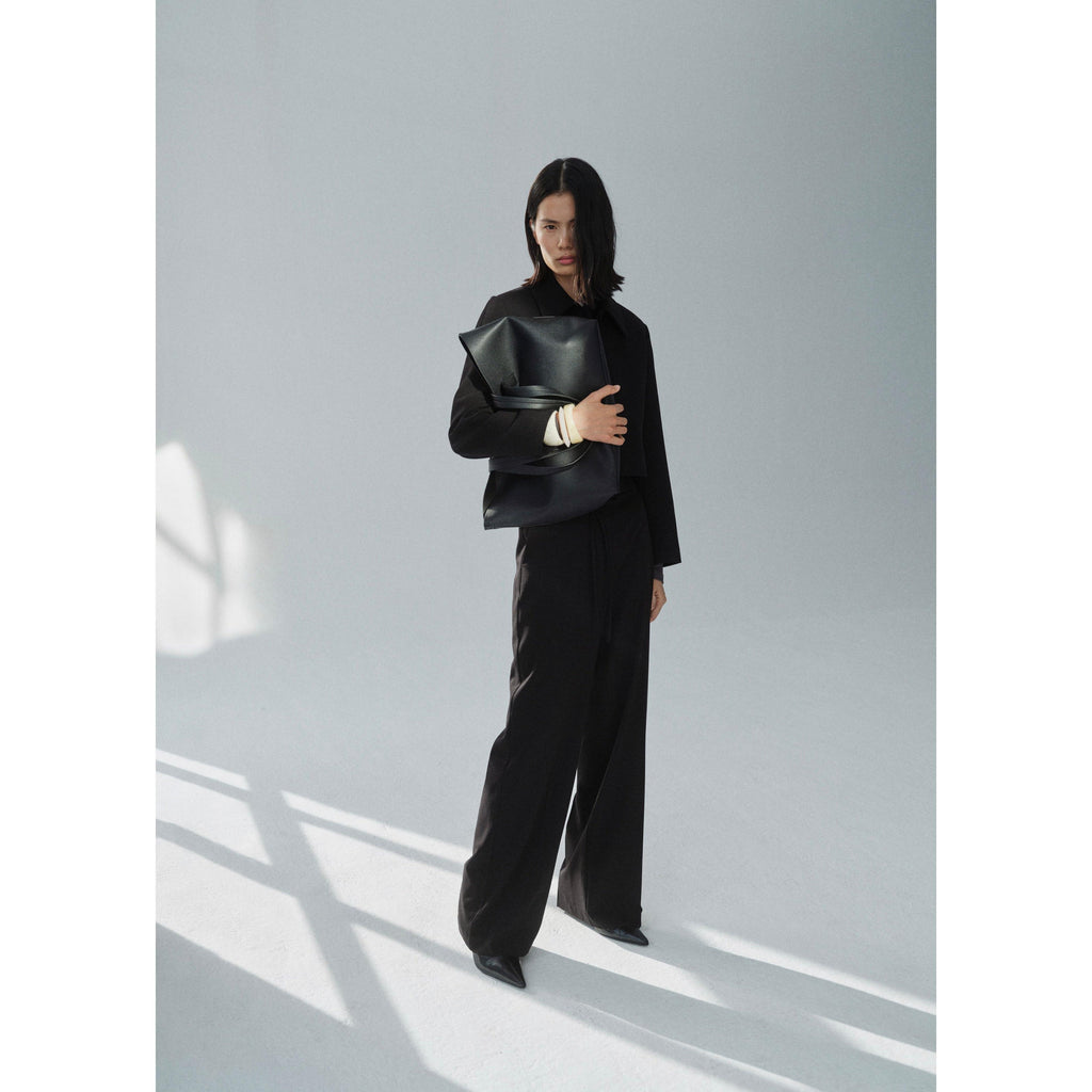 Straight Leg Suit Trousers Ns_x0001_Ud - Black