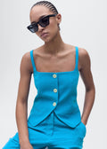 Backless Suit Vest - Blue