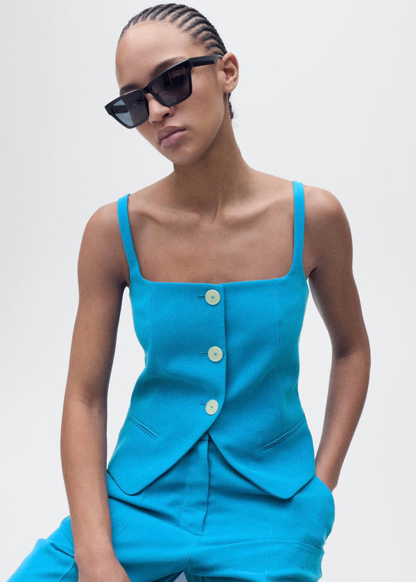 Gilet Costume Dos Nu - Blue