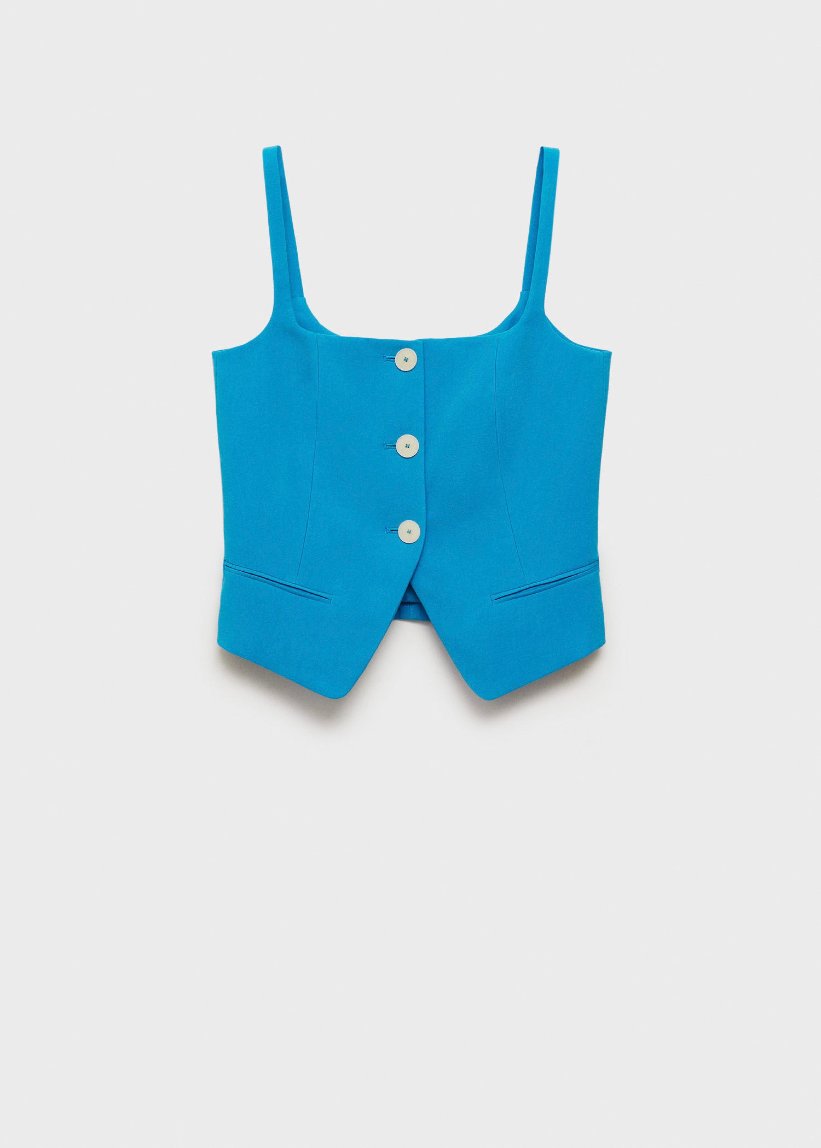 Backless Suit Vest - Blue