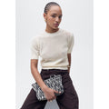 Short-Sleeved Openwork Knit Jumper