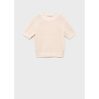 Short-Sleeved Openwork Knit Jumper