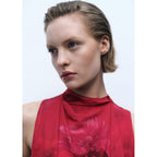 Blusa De Flores Con Fular