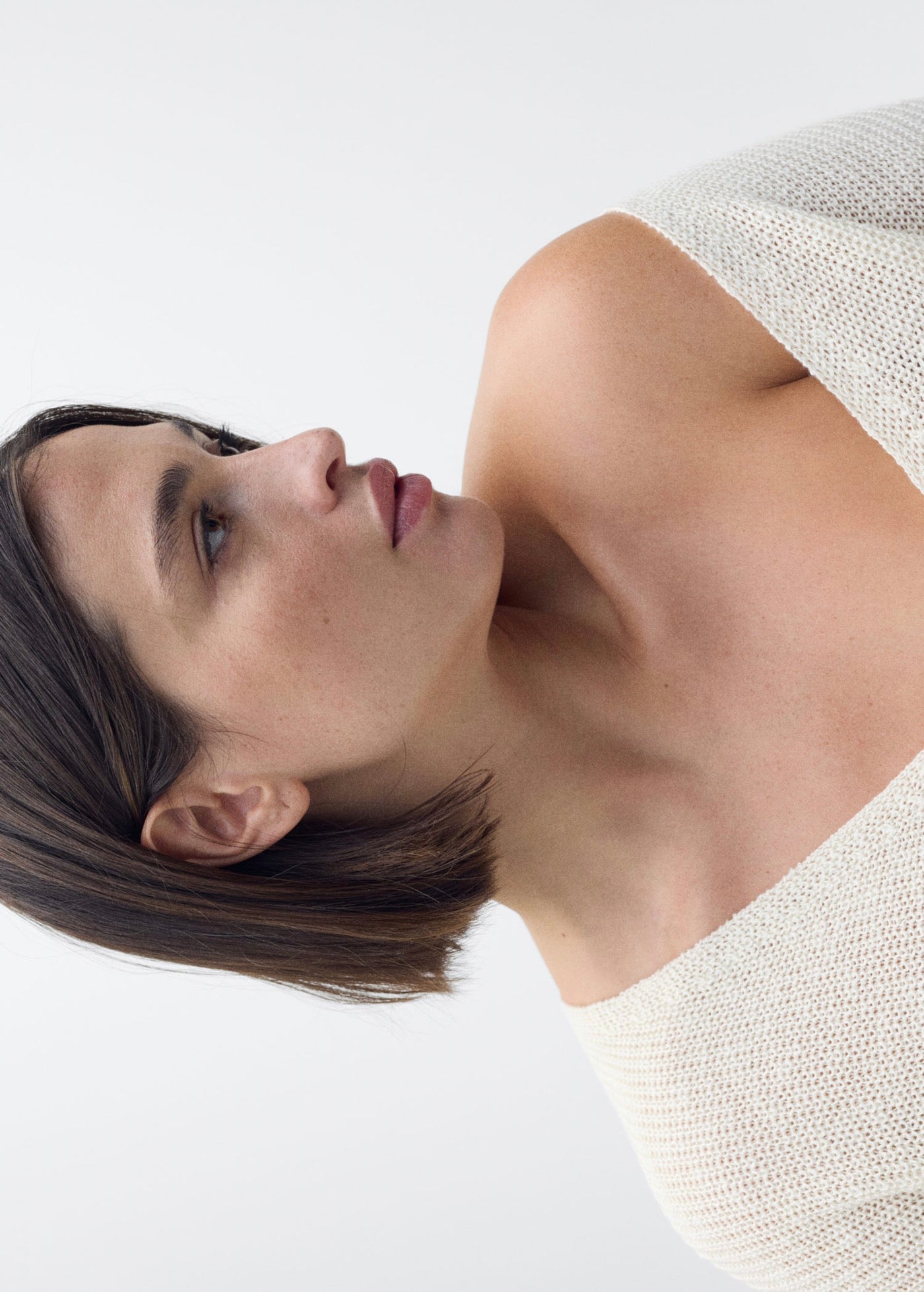 V-Neck Knit Pullover - Ecru