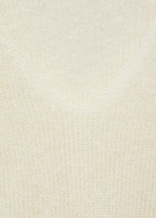 V-Neck Knit Pullover - Ecru