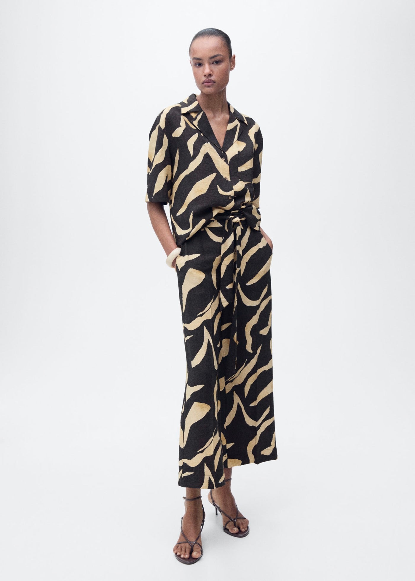 Chemise Imprimée Manches Courtes