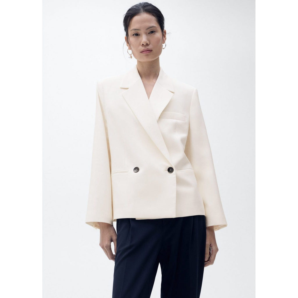 Blazer Double Boutonnage Contrasté