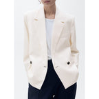 Blazer Double Boutonnage Contrasté