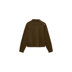 Jersey Cuello Alto con Cremallera - Caqui