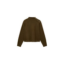 Jersey con cremallera y cuello alto - Caqui