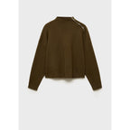 Jersey Cuello Alto con Cremallera - Caqui