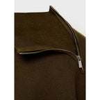 Jersey Cuello Alto con Cremallera - Caqui