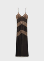 Robe Style Lingerie Empiècements Dentelle