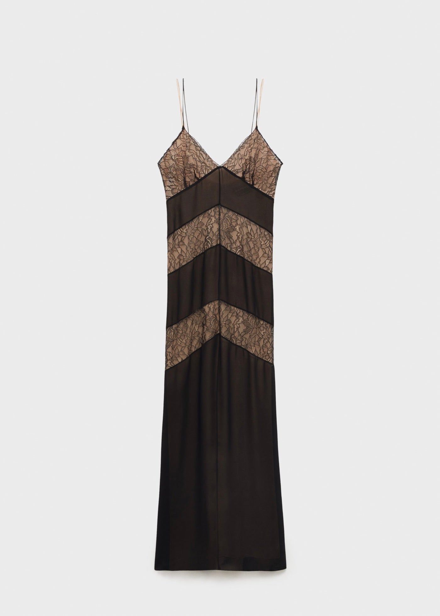 Robe Style Lingerie Empiècements Dentelle