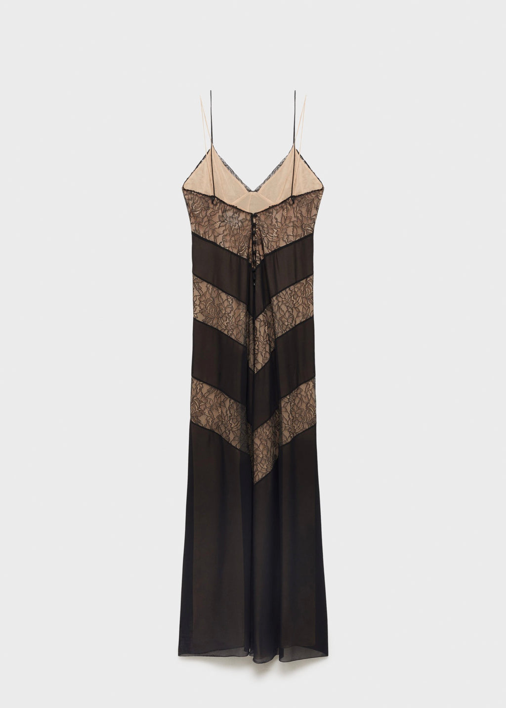 Robe Style Lingerie Empiècements Dentelle