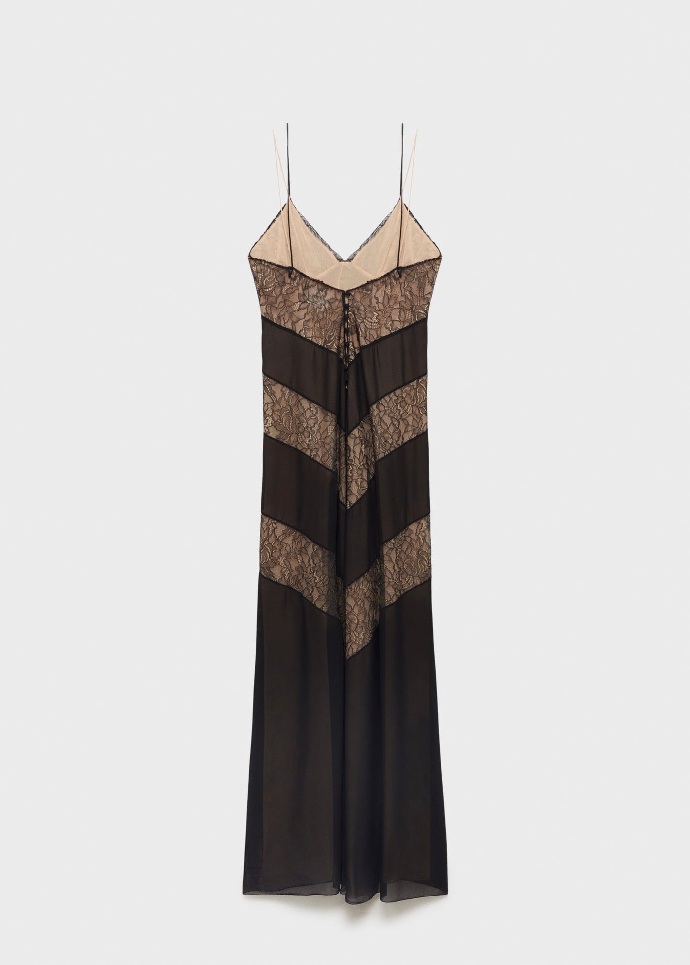 Robe Style Lingerie Empiècements Dentelle