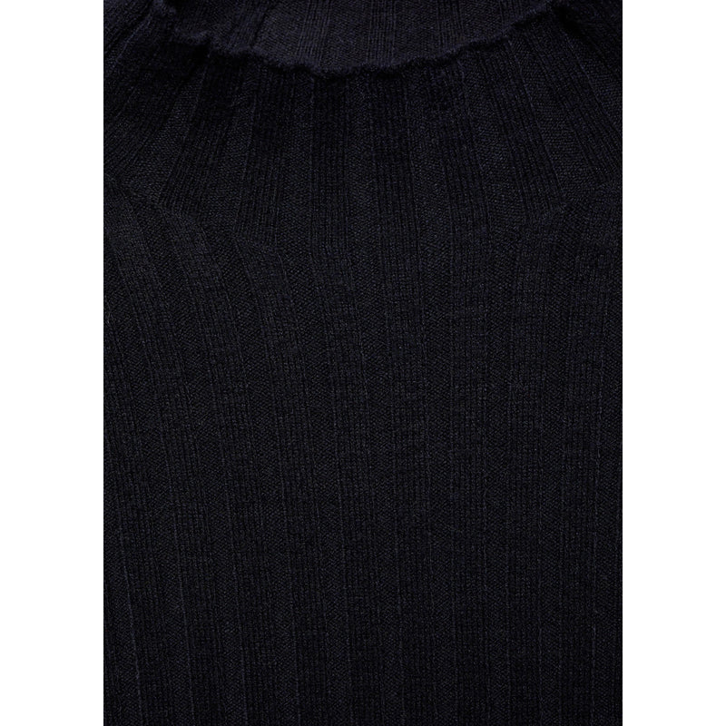 Pull-Over Côtelé Col Montant - Dark Navy