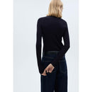 Pull-Over Côtelé Col Montant - Dark Navy