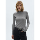 Pull-Over Côtelé Col Montant - Grey