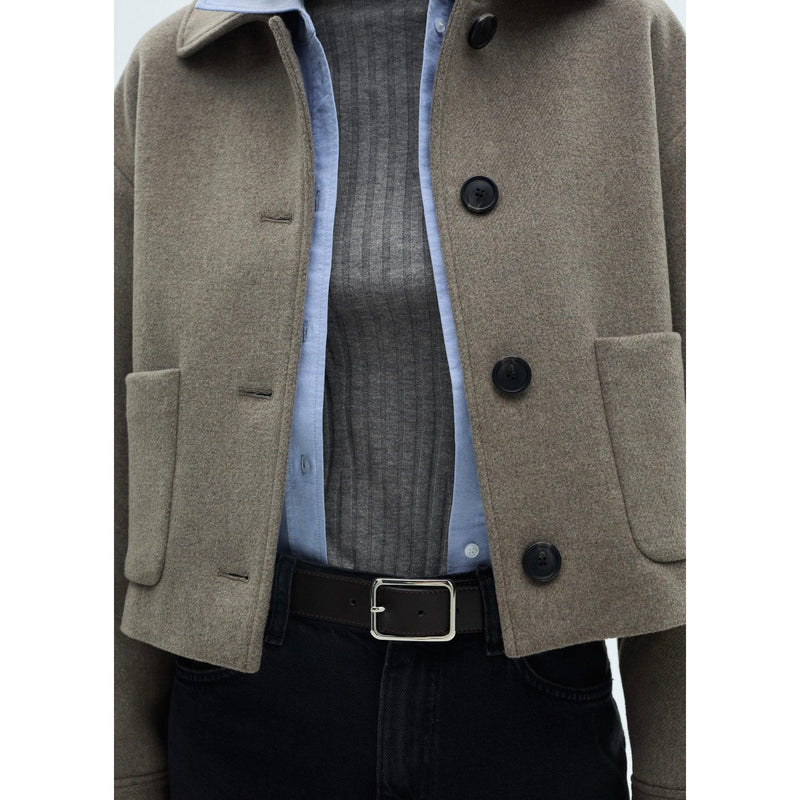 Pull-Over Côtelé Col Montant - Grey