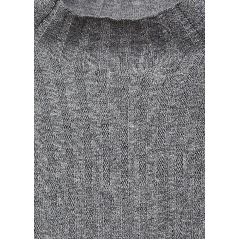 Pull-Over Côtelé Col Montant - Grey