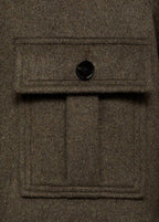 Veste Laine Mélangée Poches