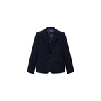Pinstripe Suit Jacket - Dark Navy