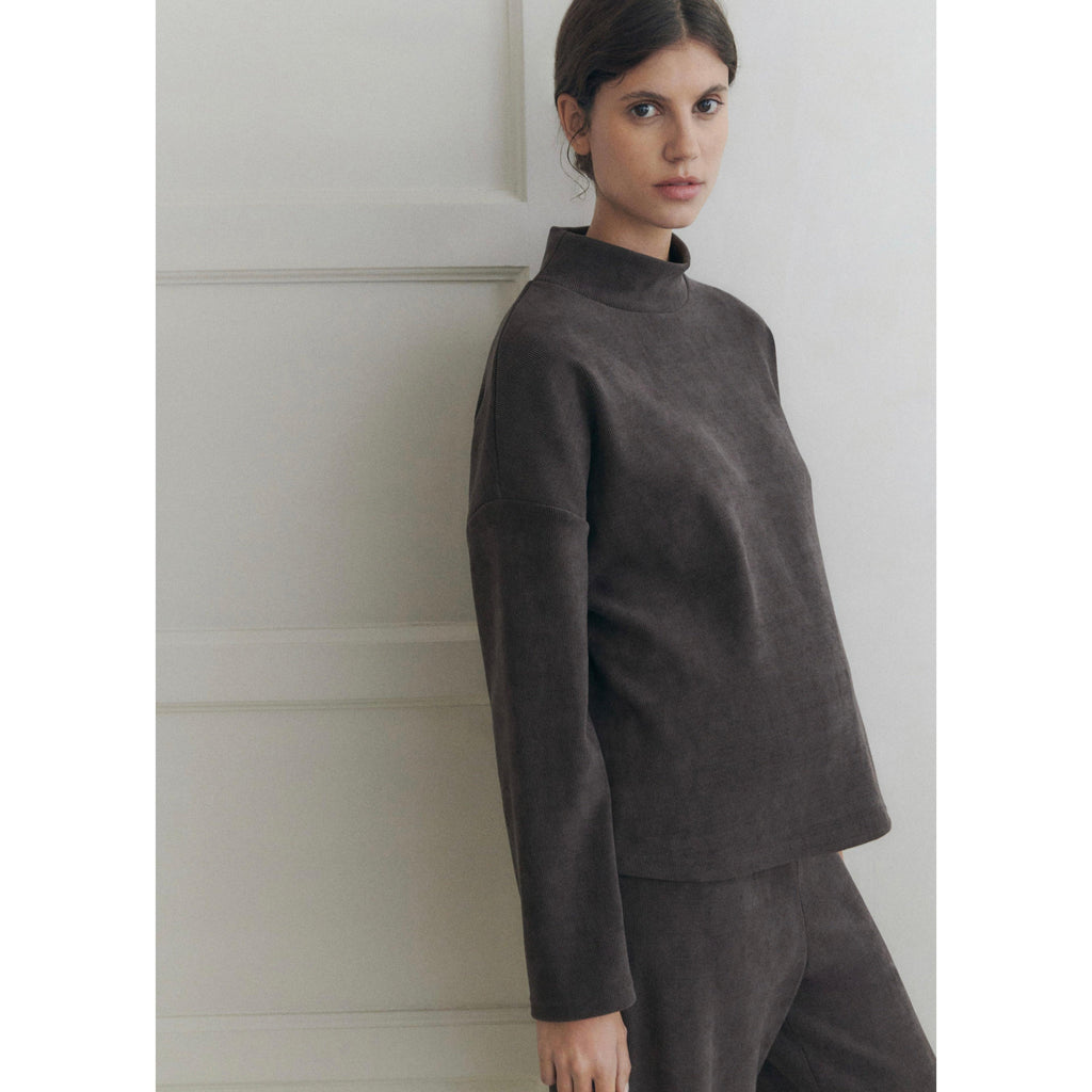 Premaman Corduroy Sweatshirt - Dark Heather Grey