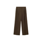 Wideleg Suit Trousers - Khaki