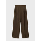 Wideleg Suit Trousers - Khaki
