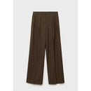 Wideleg Suit Trousers - Khaki