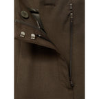 Wideleg Suit Trousers - Khaki