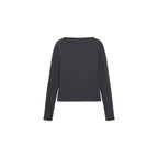 T-Shirt Col Bateau Coton - Charcoal