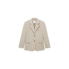 Structured Straight Blazer - Beige